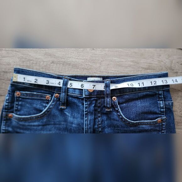 J.Crew Denim 25P Petite Mid-Rise Cigarette Jeans Blue Stretch Cotton Blend - Picture 6 of 8